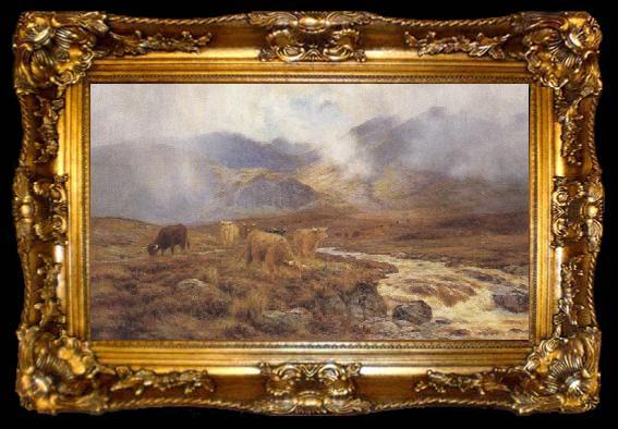 framed  Louis bosworth hurt On Rannoch Moor (mk37), ta009-2